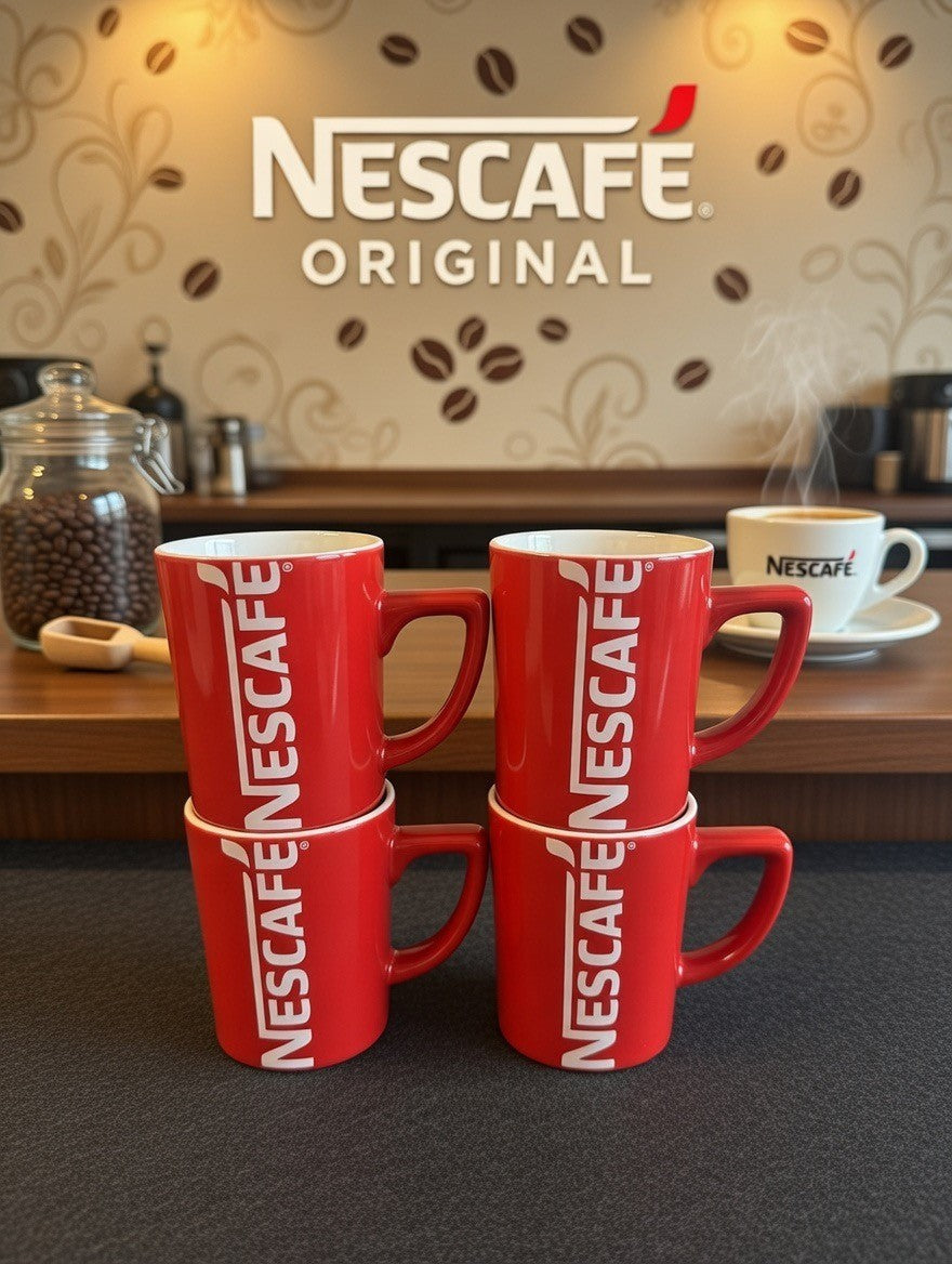 Nescafé Iconic Stylish Modern Red Tea & Coffee Mug | New 2026 Designed Mugs