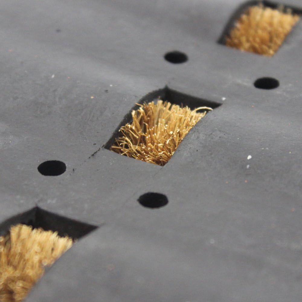 Fixtures Terrington Style Door Mat Heavy Duty Rubber Tuff 100% Natural Coir Bristle- 40 x 60 cm,