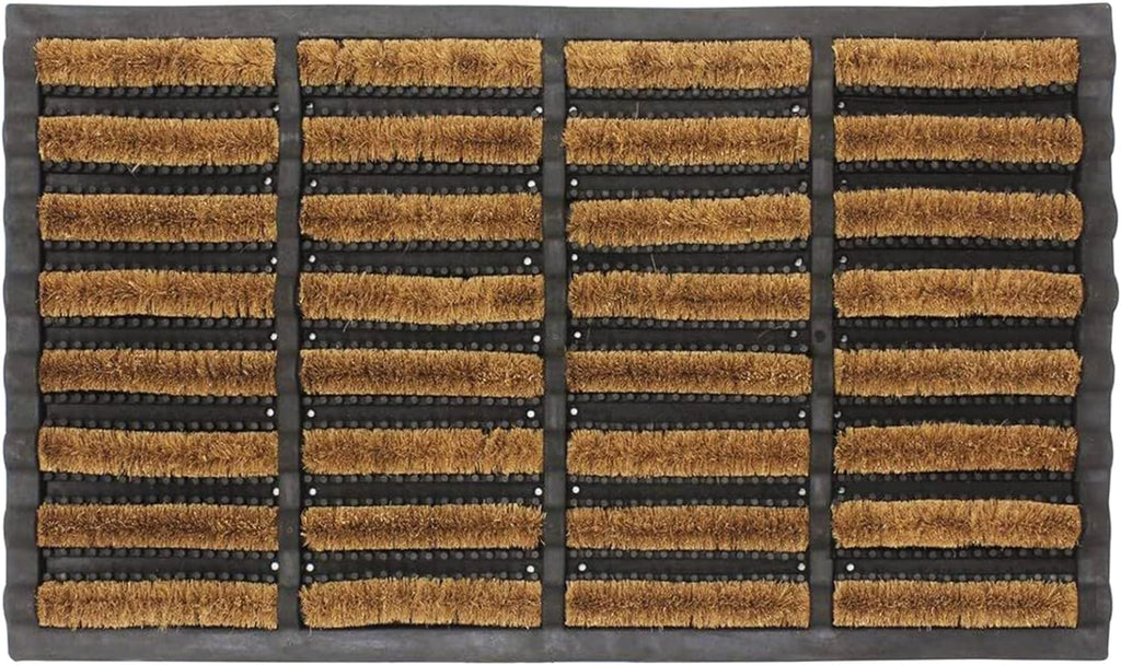 Fixtures Terrington Style Door Mat Heavy Duty Rubber Tuff 100% Natural Coir Bristle- 40 x 60 cm,