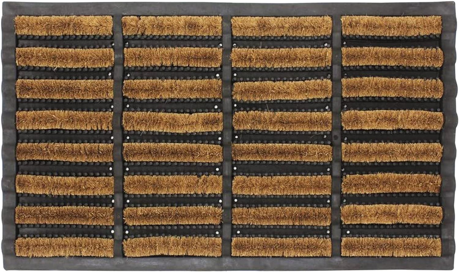 Fixtures Terrington Style Door Mat Heavy Duty Rubber Tuff 100% Natural Coir Bristle- 40 x 60 cm,