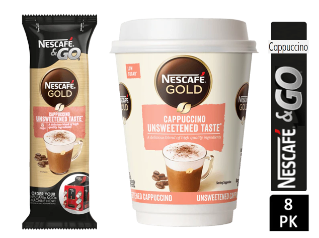 Nescafe &Go! Gold Cappuccino 8 x 12oz Cups