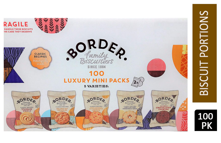 Border Biscuits Mini Packs 5 Varieties Twin Packs (Pack of 100) MP100